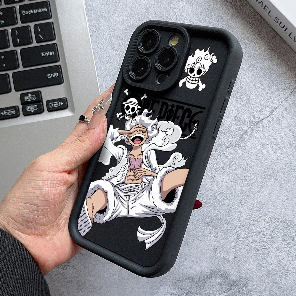Luffys Nika Wanted Phone Case for Apple iPhone 18 17 Air 16 16e 15 14 Plus 13 12 11 Pro Max X Xs XR Soft TPU Cover