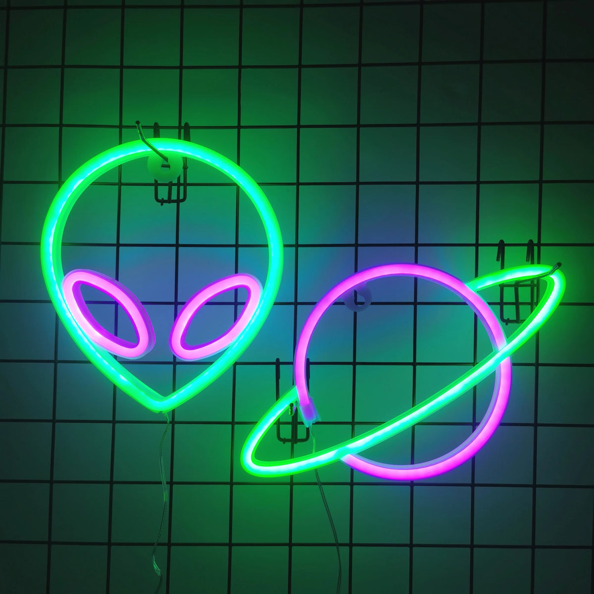 Décoration murale néon LED chauve-souris d'Halloween pour cadeau de fête - Ambiance terrifiante - Alimentation USB ou par piles