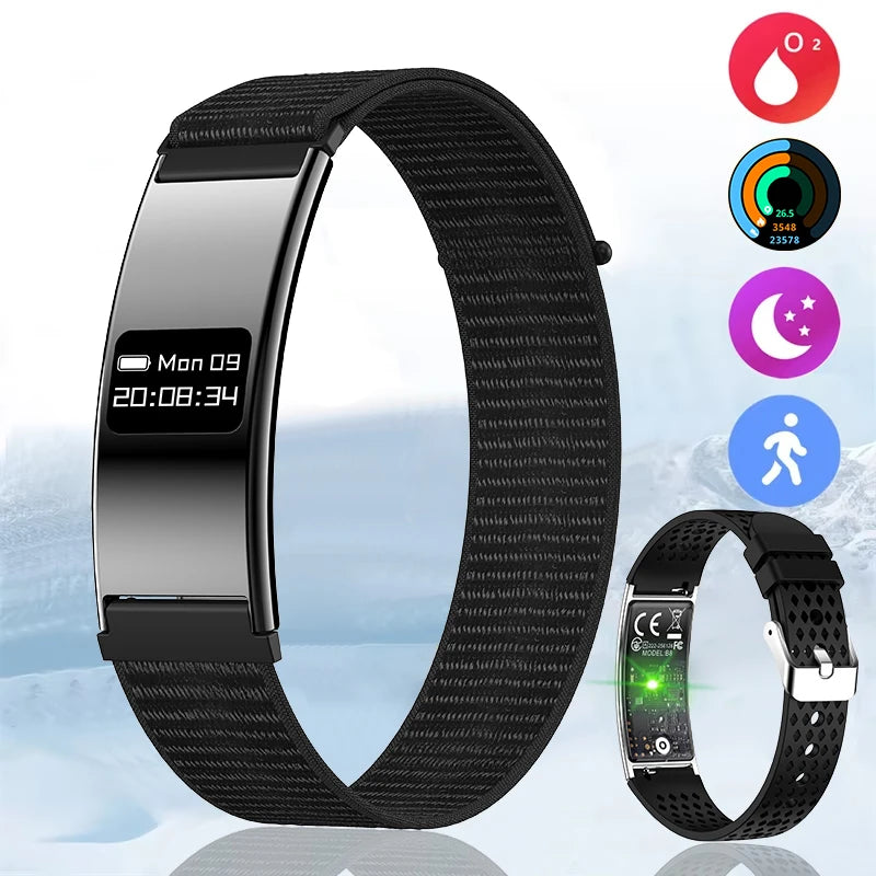 2026 New Fitness Tracker Smart Bracelet Men Women IPX8 Waterproof Heart Rate Sleep Outdoor Sport Pedometer GPS Track Smartwatch