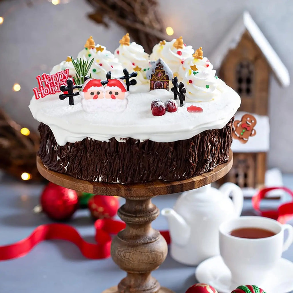 Mezcla de chispas navideñas, árbol de Navidad, Papá Noel, fideos de azúcar navideños, chispas rojas y verdes para decorar galletas