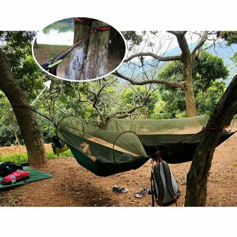 2pcs Hammock Straps Special Reinforced Polyester Straps 5 Ring High Load-Bearing Barbed Hammock Straps For Outdoor Camping