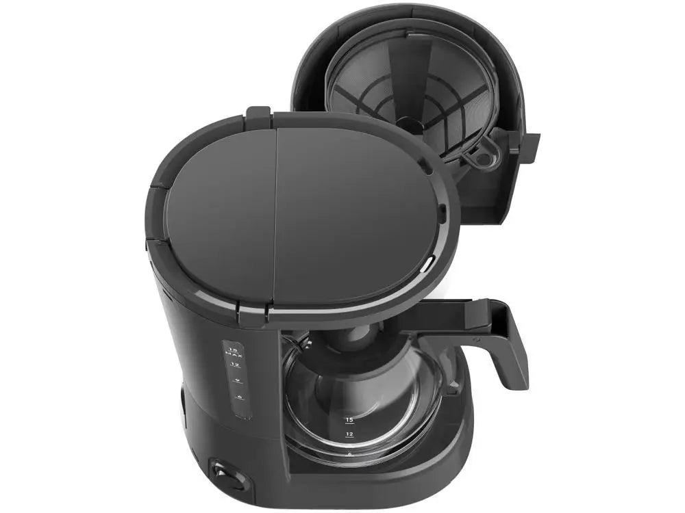 Cafetera eléctrica Electrolux Efficient ECM10, 15 tazas, negra y gris granito - 220 V