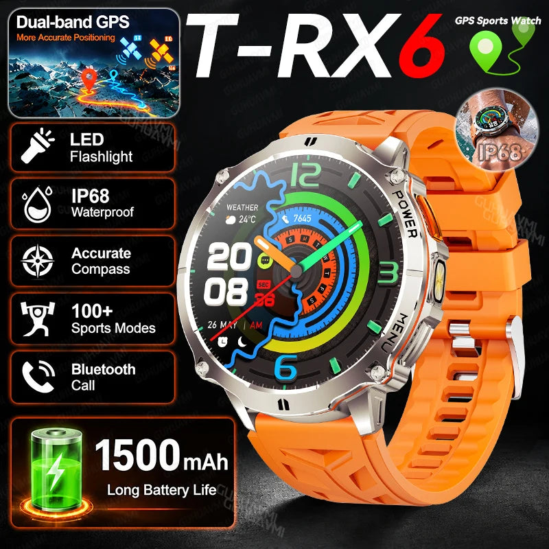 T-RX6 Ultra GPS Sports Smartwatch with Compass