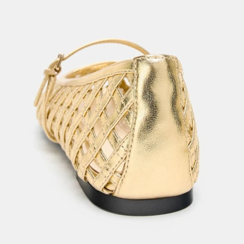 Zapatos de moda para mujer, sandalias de diseñador para mujer, nuevos zapatos casuales de lujo calados, exquisitas sandalias de suela plana, Zapatos