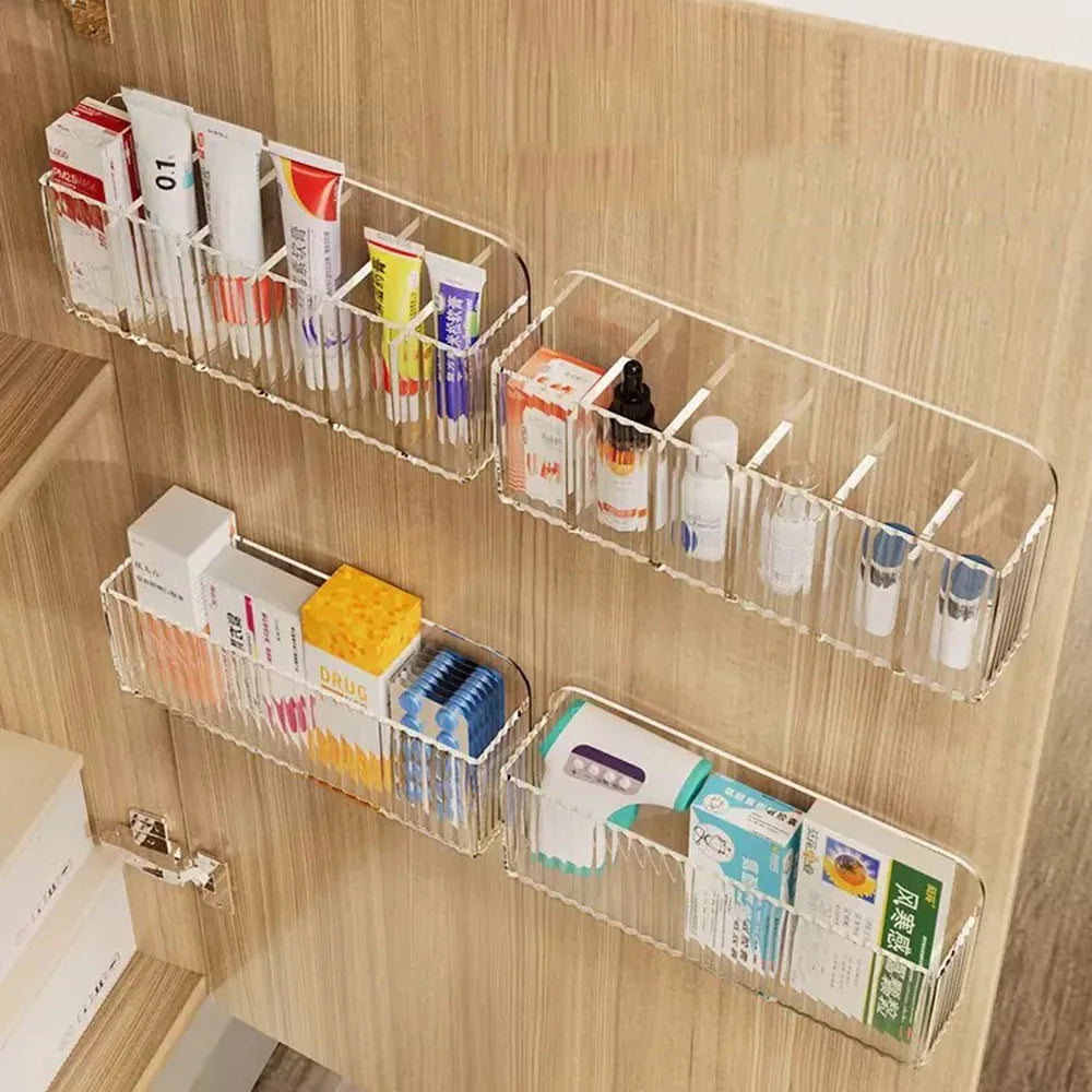 1 Piece - Multi-Functional Wall-Mounted Storage Box - Suitable for Storing Daily Medicines, Cosmetics, Lipstick, etc.
