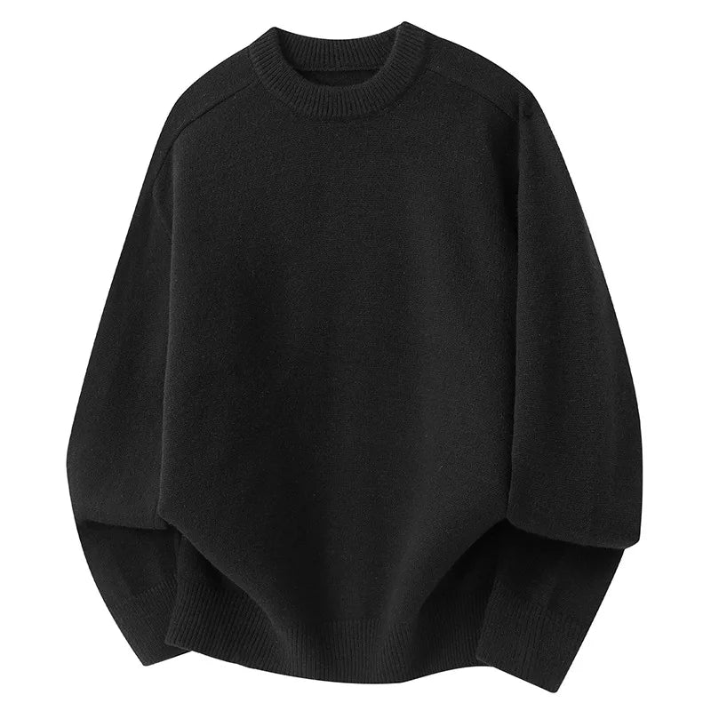 Autumn Men's Sweater Long Sleeve Solid Color Casual O-neck Daily Knitted Pullovers Slim Fit Classic Simple Style Knitwear