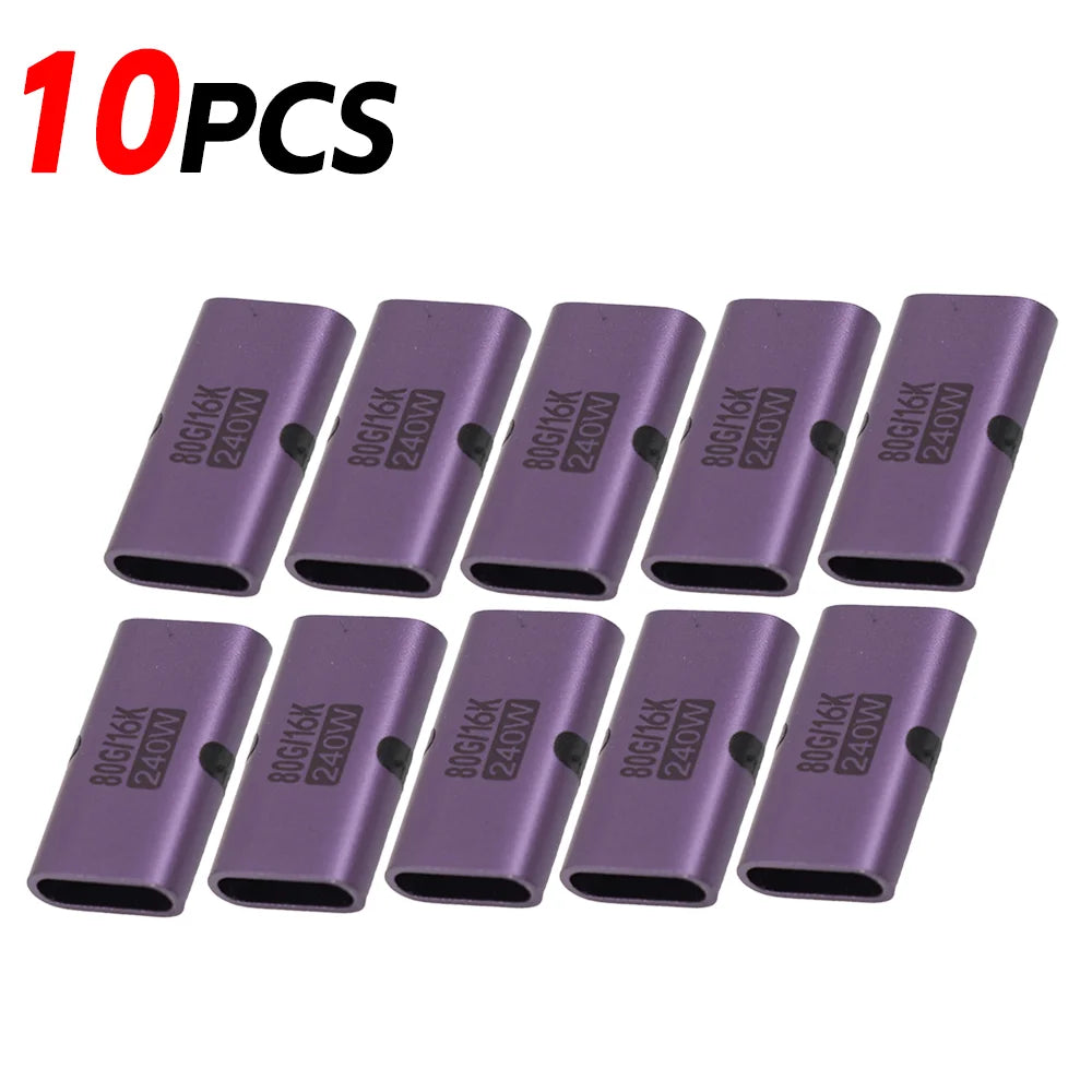 1-10pcs 240W PD USB C Female To Female Adapter 80Gbps High-Speed 16K 60Hz Video for MacBook Pro Air IPad Type-C HUB Converter