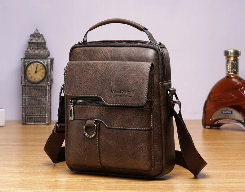 Men’s PU Leather Shoulder Satchel