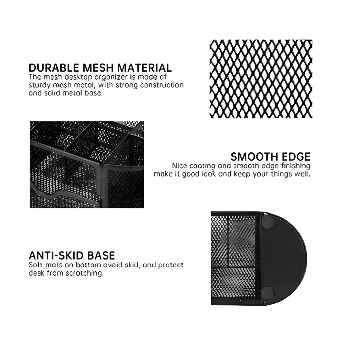 Round Mesh Metal Pen Holder