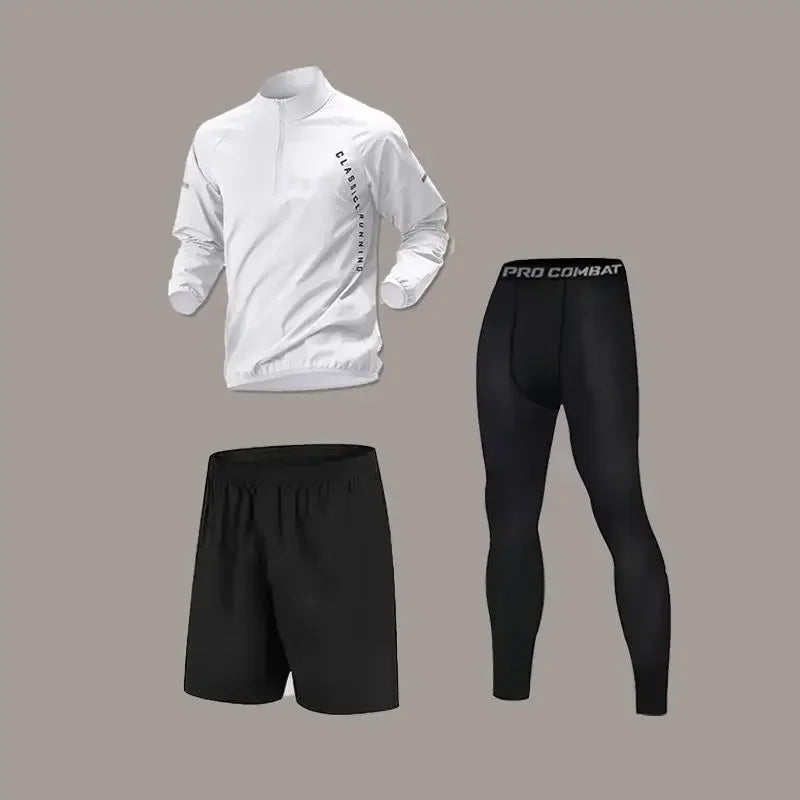 Completo sportivo con zip e maniche lunghe