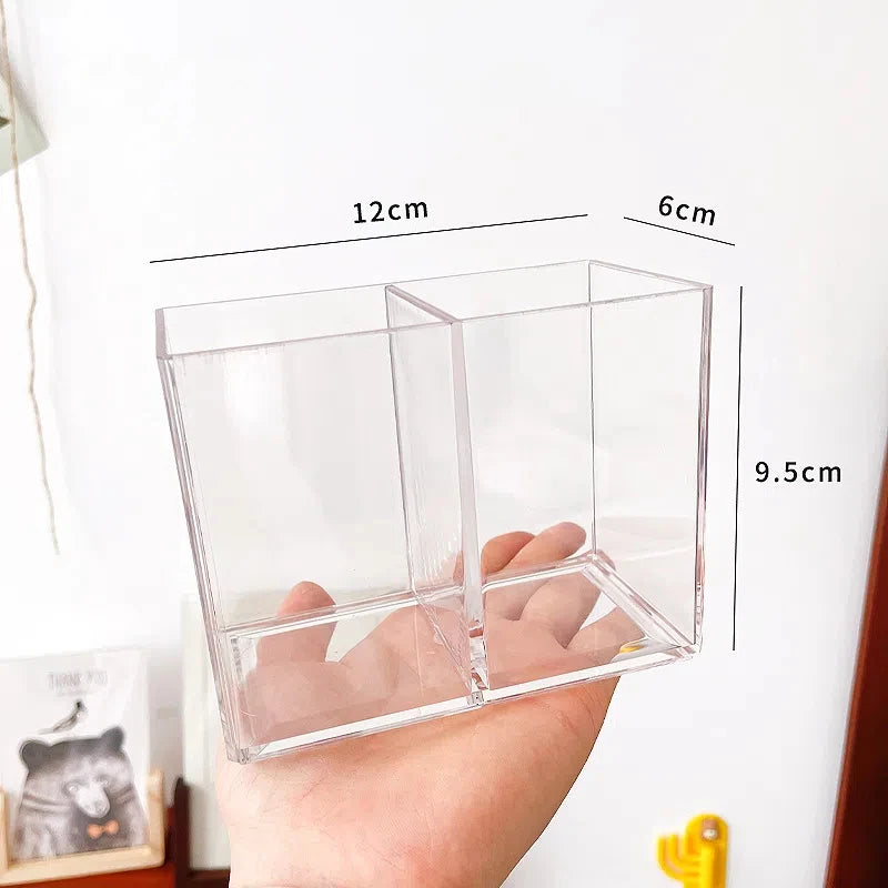 Acrylic Desk Organizer with 3 Compartments, 1 or 2 Pieces