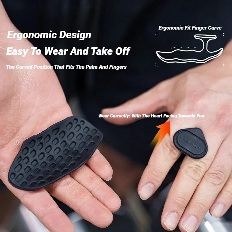 Rubber Weightlifting Grips for Pull-Ups and Strength Training