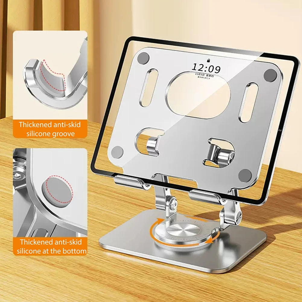 Foldable 360° Rotating Tablet Stand for 4.7–12 in Devices