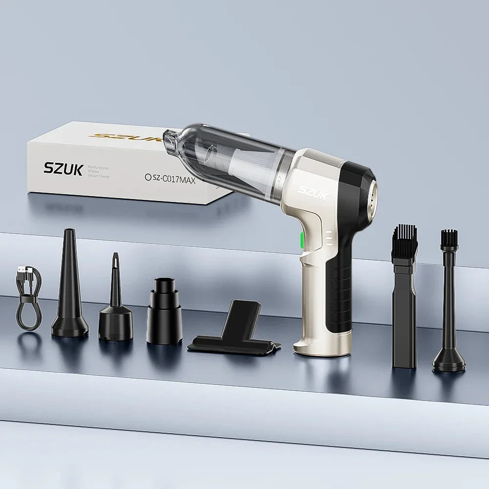 SZUK NEW C017MAX Car Vacuum Cleaner Wireless Mini Handheld Strong Suction Cleaning Machine Portable Vacuum Cleaner for Car Home