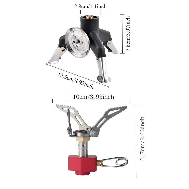 Camping Gas Stove Adapter Connector Portable Folding Tank Tripod Stand Stainless Steel Outdoor Hiking Backpacking Cooking Gear