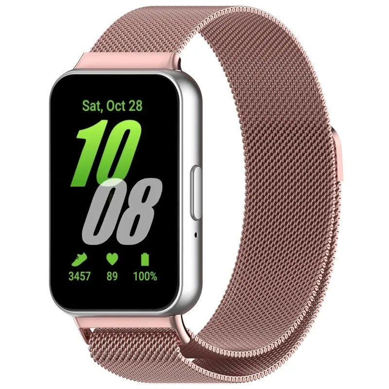 Milanese Strap for Samsung Galaxy Fit 3 Magnetic Stainless Steel Replacement Bracelet Wristband Galaxy Fit 3 Accessories Correa