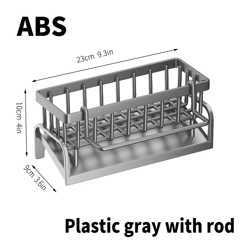 Estante de acero inoxidable para cocina, escurridor para esponjas, escurridor para fregadero, accesorios para lavar platos, soporte para paños de cocina, escurridor