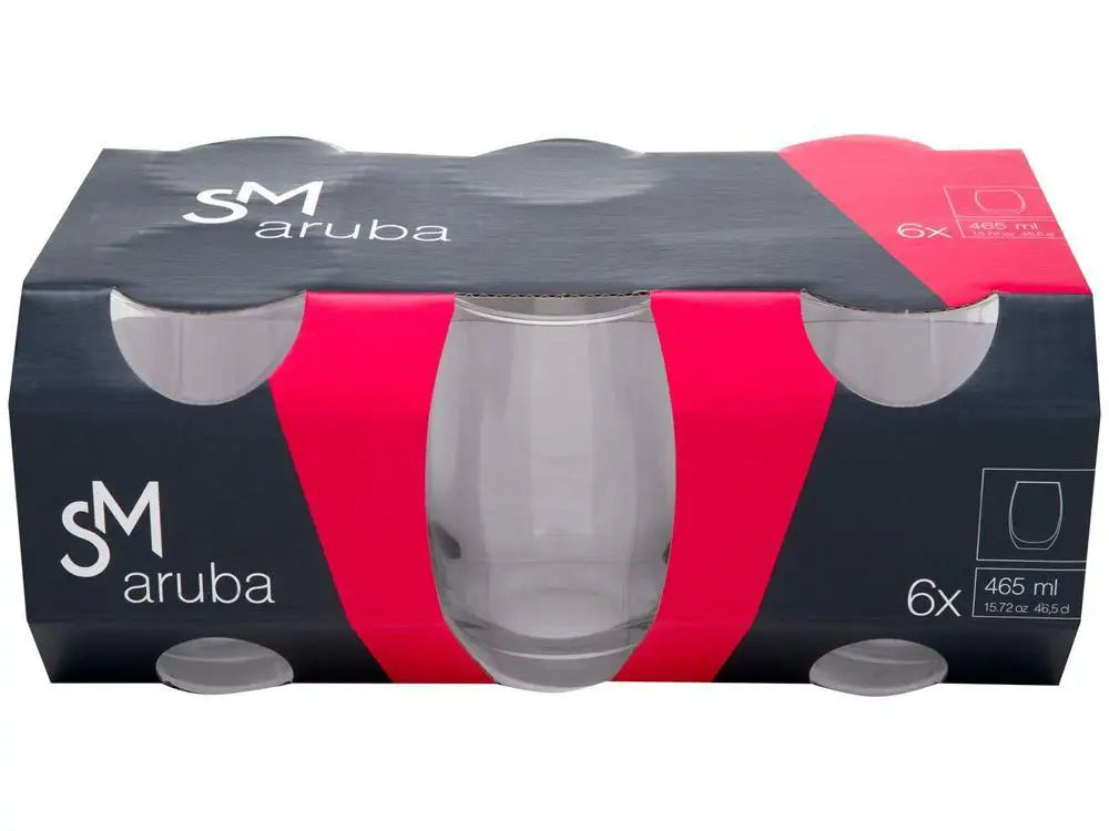 Nadir 6-Piece 465ml Glass Tumbler Set
