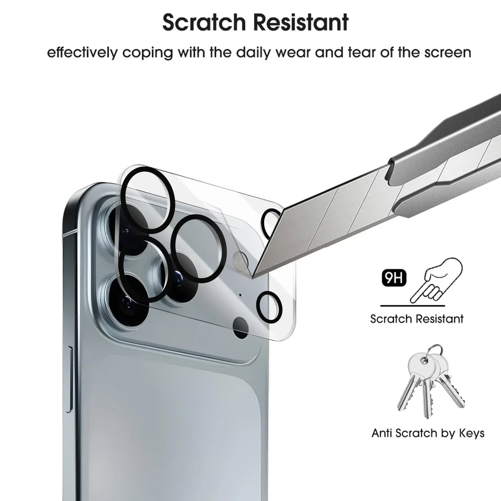 2PCS HD Clear Back Camera Lens Protectors for Apple IPhone 18 DUO 17 16 Pro Max Air 9H Tempered Glass Films Scratch Proof