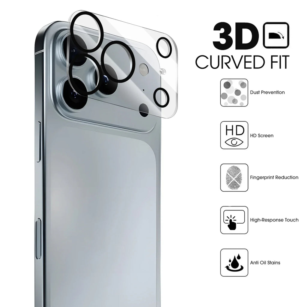 2PCS HD Clear Back Camera Lens Protectors for Apple IPhone 18 DUO 17 16 Pro Max Air 9H Tempered Glass Films Scratch Proof