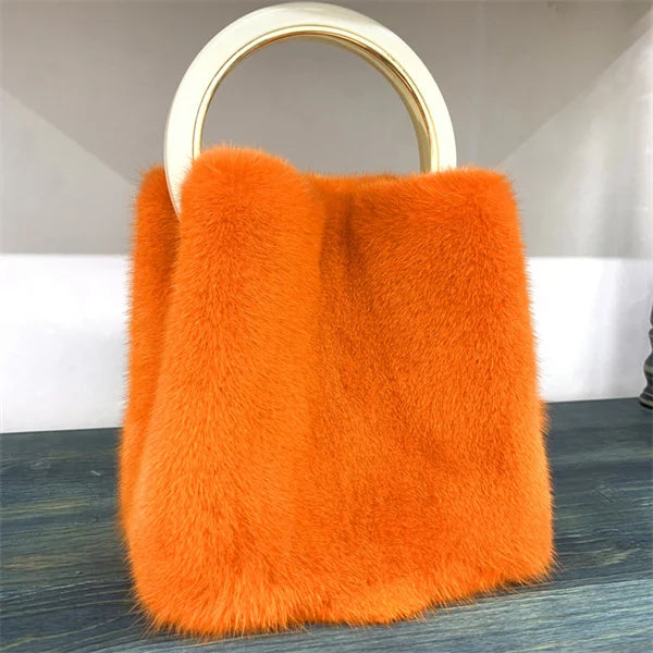 Luxury Designer Handbags Bag Mink Fur Bags for Women Square Bag Shoulder Bags Woman Luxury 2026 Ladies Hand Bag Women's Bag