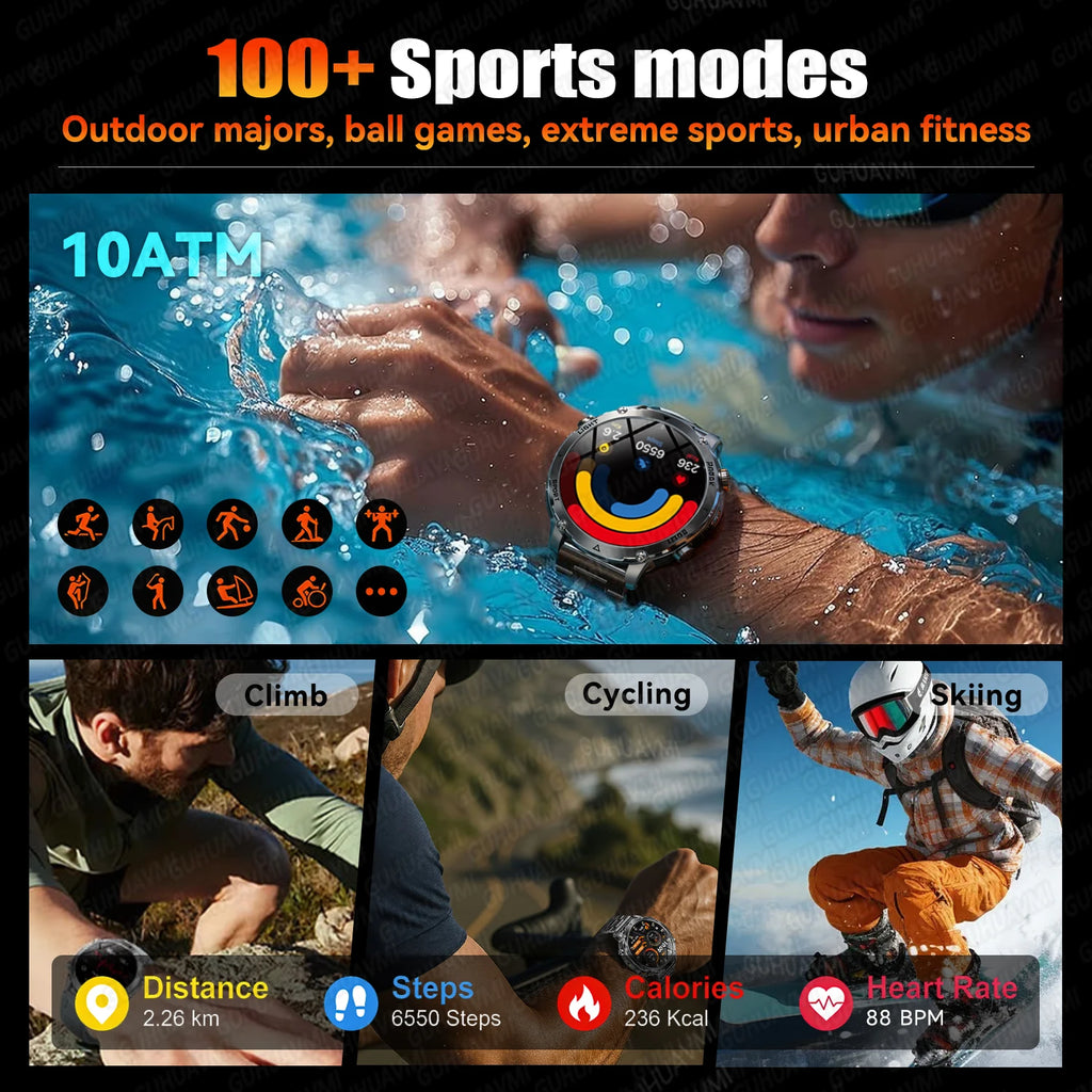 Rugged Outdoor Smartwatch with Bluetooth Calling