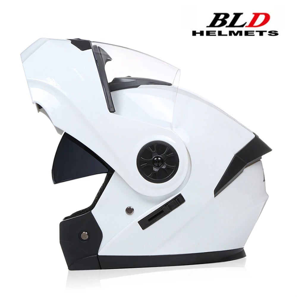 Modular Double Sun Visor Mtorcycle Helmet Men Women Classic Flip Up Riding DOT ECE Approved Racing Protective Casco Capatece