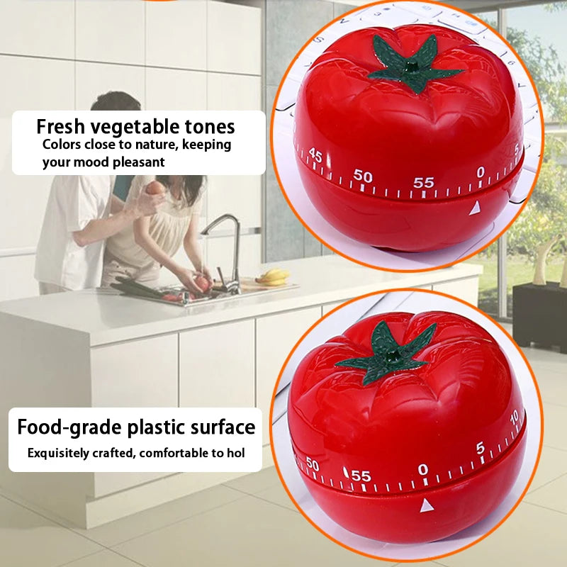 Minuteur de cuisine tomate, réveil mécanique à compte à rebours, rappel électronique, outil de chronométrage pour la cuisine et les jeux