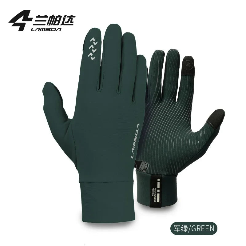 Guantes de ciclismo LAMEDA para otoño e invierno, de 5 a 15 °C, térmicos, con dedos completos y pantalla táctil, para carretera y montaña, para hombre
