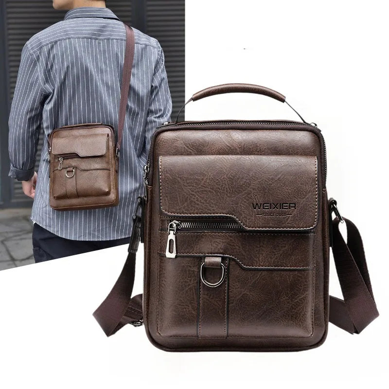 Men’s PU Leather Shoulder Satchel