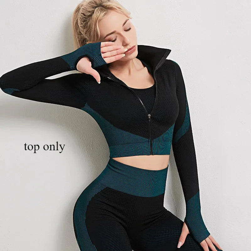 Yoga-Set für Damen, Top und Leggings