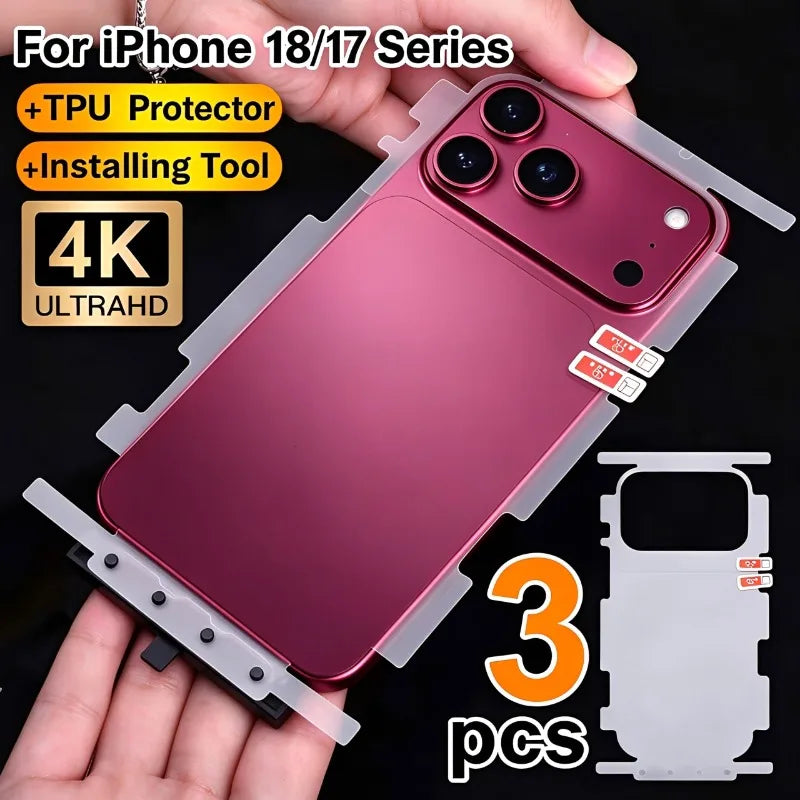1-3Pcs For Apple IPhone 18 Pro Max 18Pro 17Pro Wrap Side Edge Back Protector Scratch Autorepair Matte/HD Soft TPU Hydrogel Film