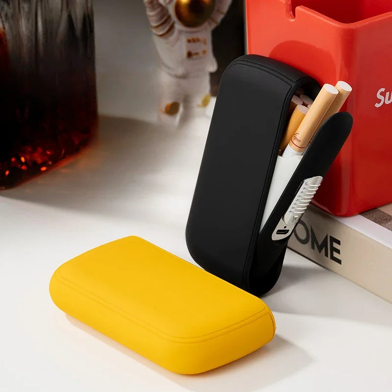 Portable 2-in-1 Multifunctional USB Cigarette Lighter and Cigarette Case, Rechargeable Lighter, Holds 10 King-Size Cigarettes