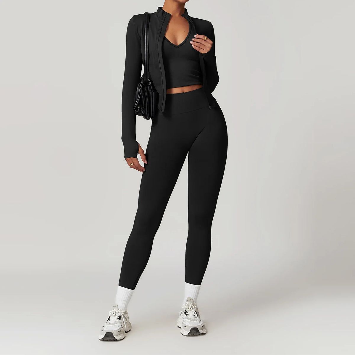 Conjunto de yoga de mujer, top y leggings