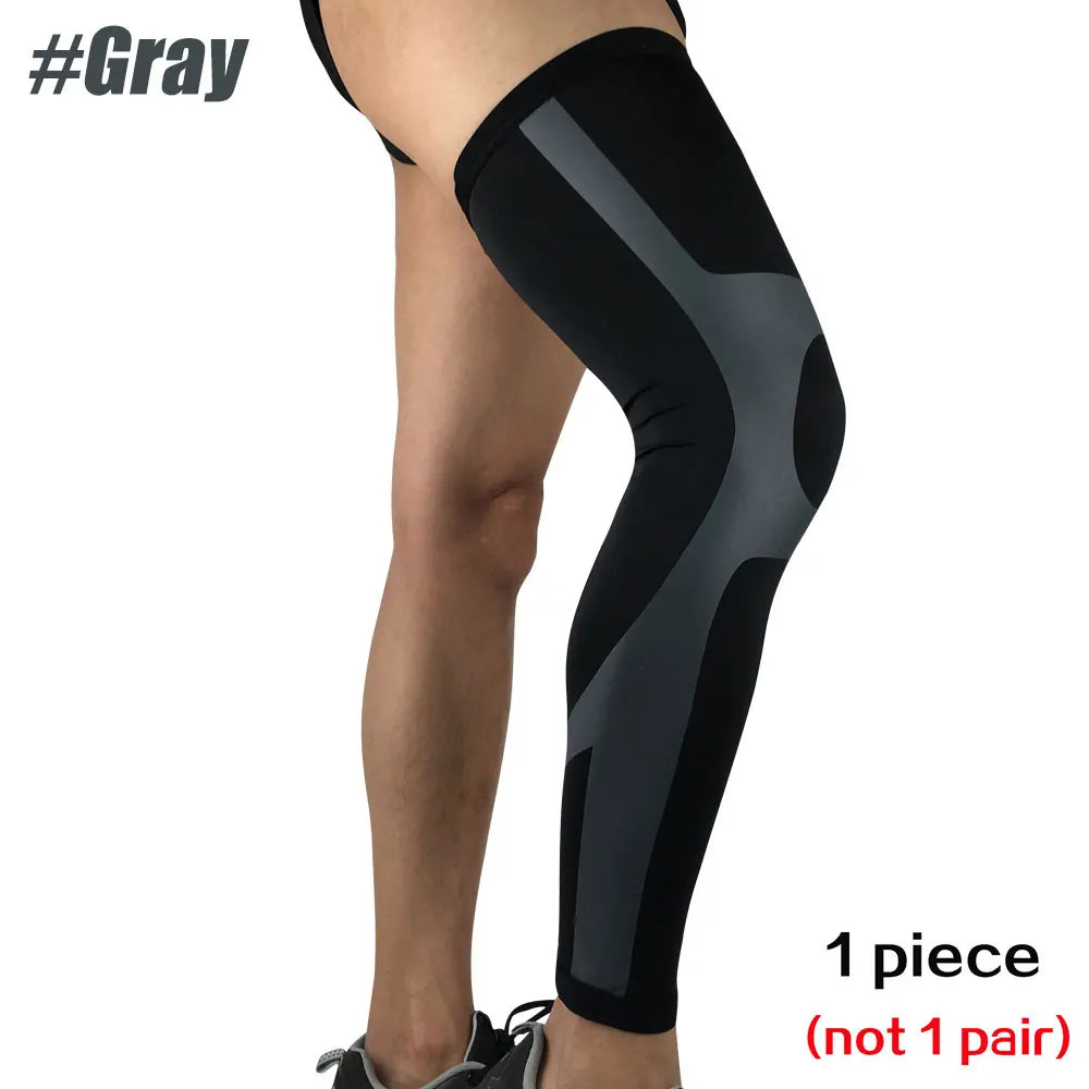 1 PC Outdoor Sport Whole Leg Compression Sleeve - Full Leg Knee Brace for Men Women, UV Leg Support Sleeves, Cycling Leg Warmers