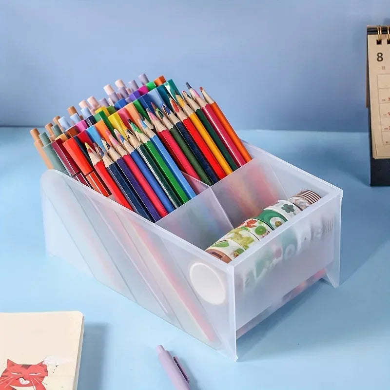 Plastic Desktop Pen and Pencil Holder
