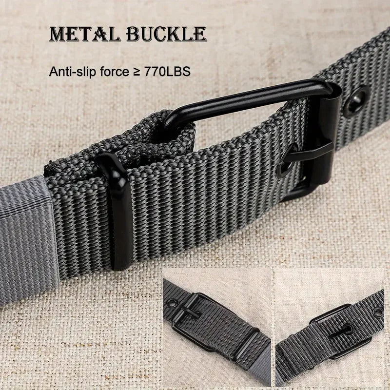 1 Stück Herren-Gürtel aus strapazierfähigem Nylon-Canvas – robuster taktischer Arbeitsgürtel mit stilvoller Steckschließe für den Alltag