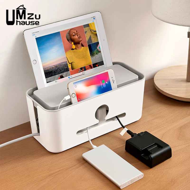 ABS Power Strip and Cable Organizer Box