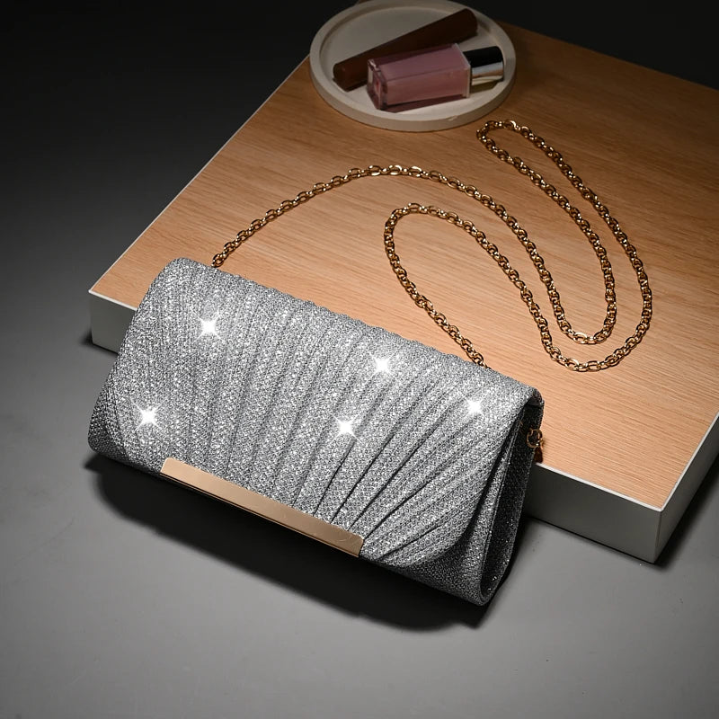 Luxury Wedding Envelop Clutch Bags Fashionable Chic Shiny Evening Bag Manual for Bridal ladies party hand bags