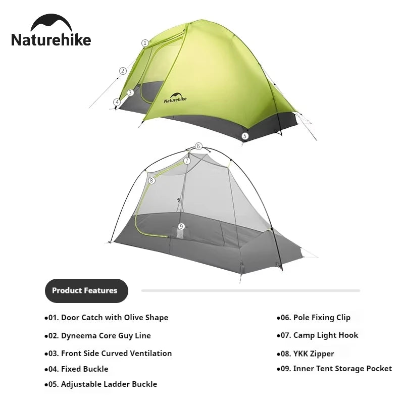 Tenda da trekking Naturehike Star Trail EXT per 1–2 persone