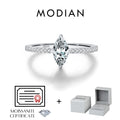 Anello in argento 925 con moissanite taglio rombo