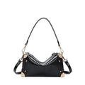 Retro Genuine Leather Handbag Splicing Metal Heavy Industry Small Square Bag for Women 2024 Luxury High-end Shoulder Armpit Bag