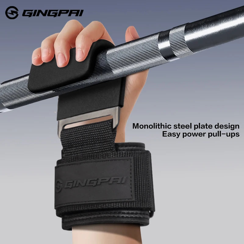 Weightlifting Hook Grips with Wrist Wraps