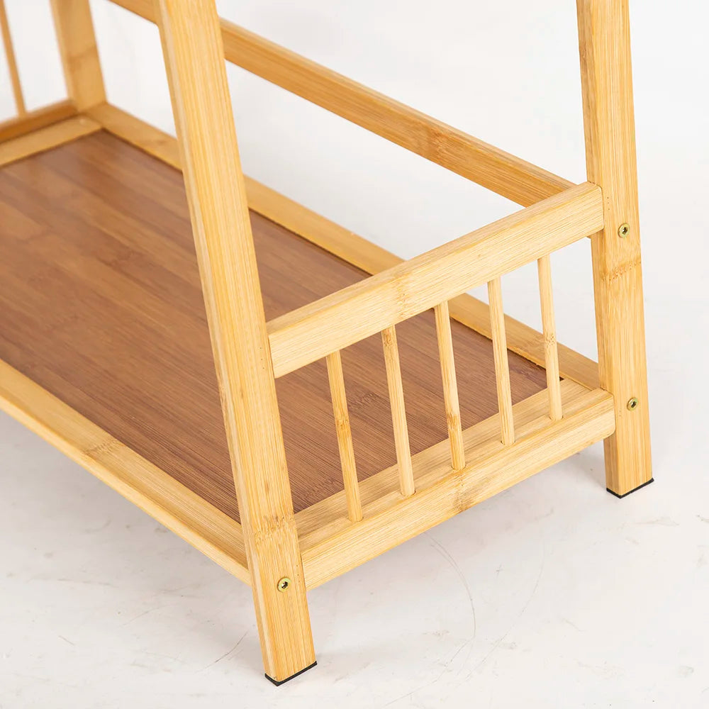 Three-Tier Bamboo Desktop Storage Rack, 50 cm