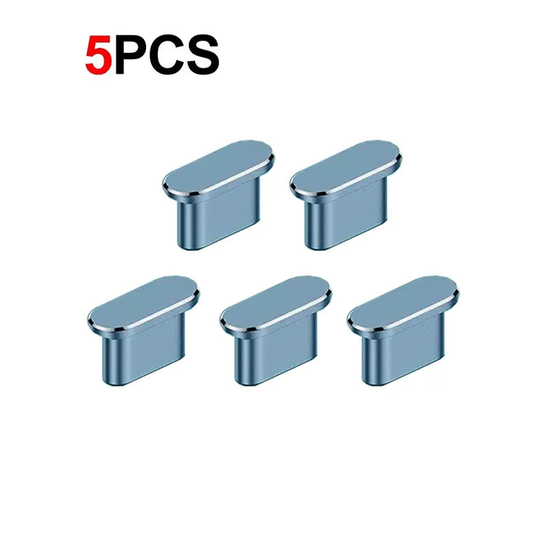1-5Pcs Metal USB Type C Dust Plug For iPhone 18 17 16 Pro Max Mobile Phone Type-C Charging Port Protector Cover Cap Stopper