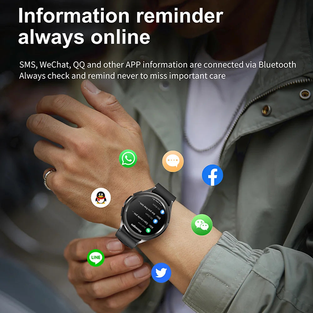 2026New Watch 6 Classic SmartWatch Women Fashion Bluetooth Call Voice Assistant Health Monitoring Android iOS Smart Watch Men