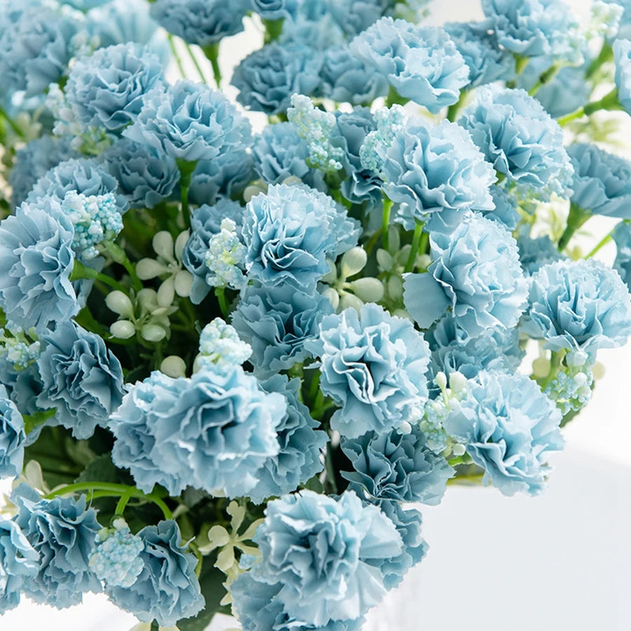Mazzo di garofani artificiali con 5 rametti e 15 fiori
