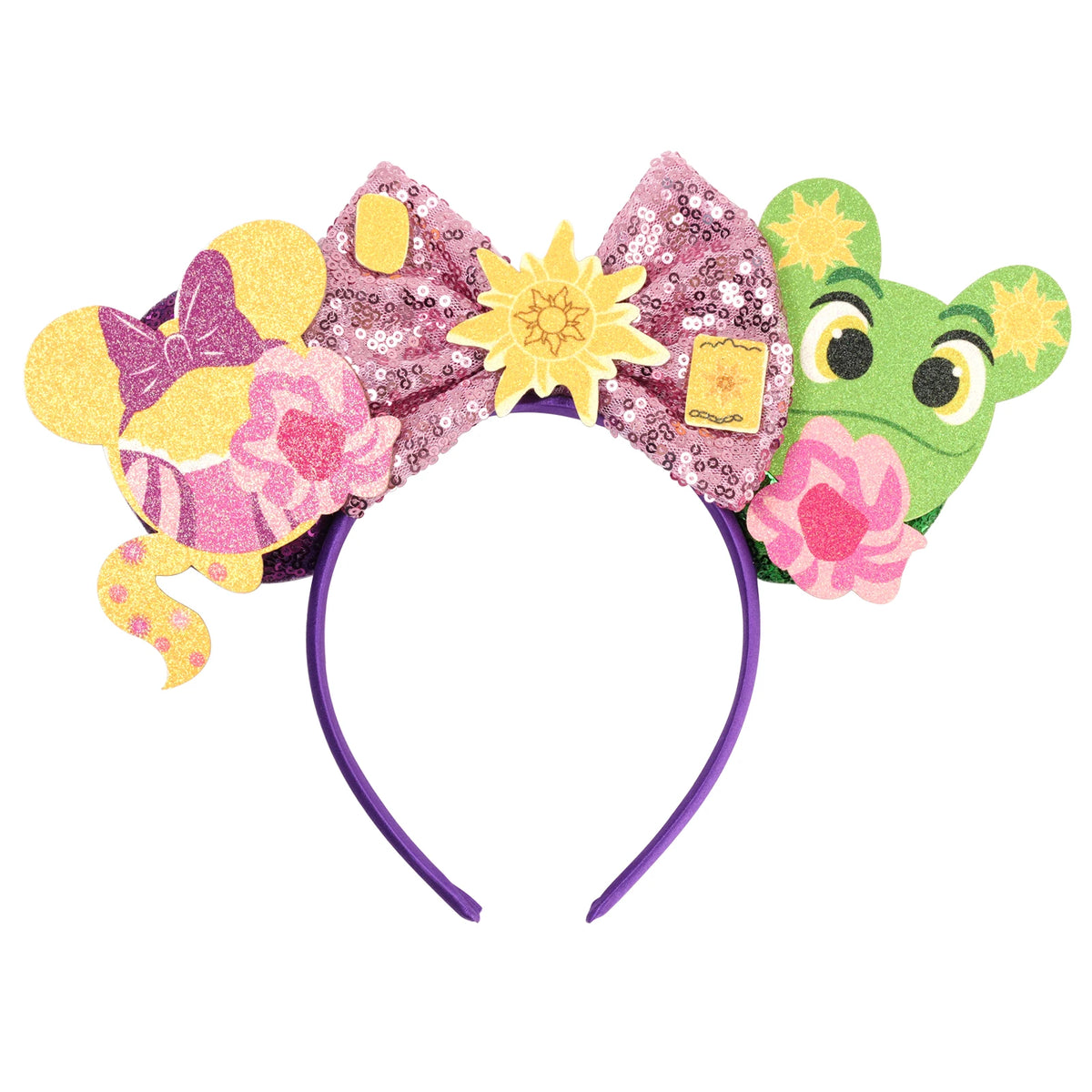 2026 New Style Sequin Ear Headband Sequin Bows Girl Adult Kids Halloween Party Cosplay Hair Accessories Princess Hairband