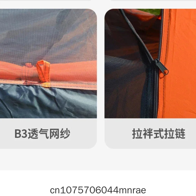 Outdoor Camping, Aluminum Pole Tent, Rainstorm Proof, Portable Mountaineering, Two People and Three People with Snow Skirt