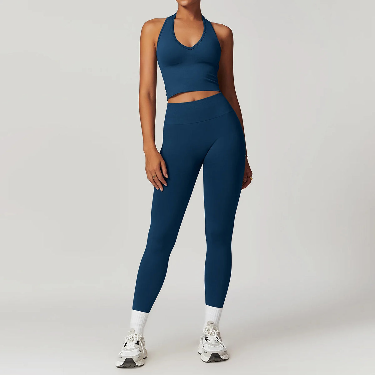 Conjunto de yoga de mujer, top y leggings